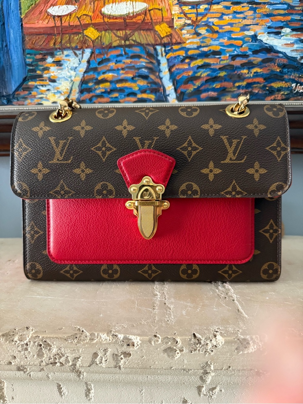 Louis Vuitton Victoire Monogram Chain Bag - Picture 5 of 10